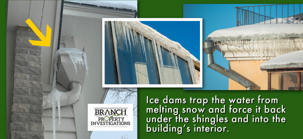 pictures of ice dams
